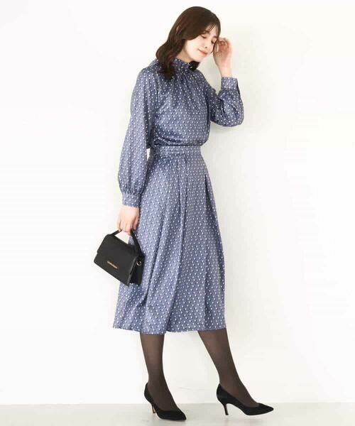 OFUON / オフオン シャツ・ブラウス | 幾何柄スタンドネックブラウス/洗える/WEB限定サイズあり | 詳細13