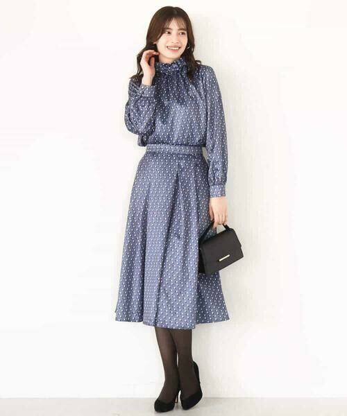 OFUON / オフオン シャツ・ブラウス | 幾何柄スタンドネックブラウス/洗える/WEB限定サイズあり | 詳細15