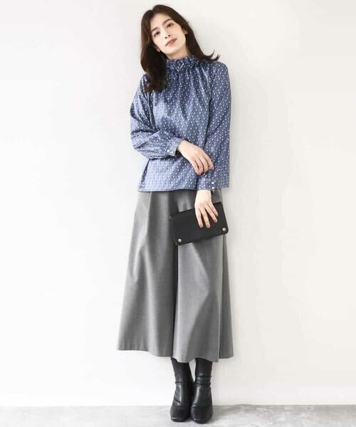 OFUON / オフオン シャツ・ブラウス | 幾何柄スタンドネックブラウス/洗える/WEB限定サイズあり | 詳細18