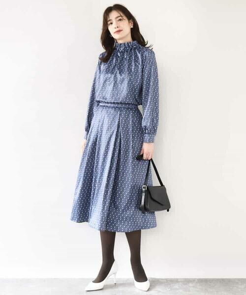 OFUON / オフオン シャツ・ブラウス | 幾何柄スタンドネックブラウス/洗える/WEB限定サイズあり | 詳細21