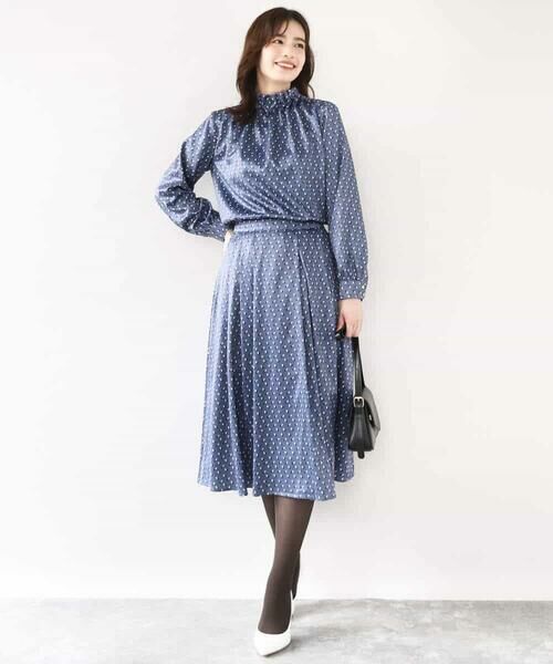 OFUON / オフオン シャツ・ブラウス | 幾何柄スタンドネックブラウス/洗える/WEB限定サイズあり | 詳細22