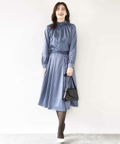 OFUON / オフオン シャツ・ブラウス | 幾何柄スタンドネックブラウス/洗える/WEB限定サイズあり | 詳細23