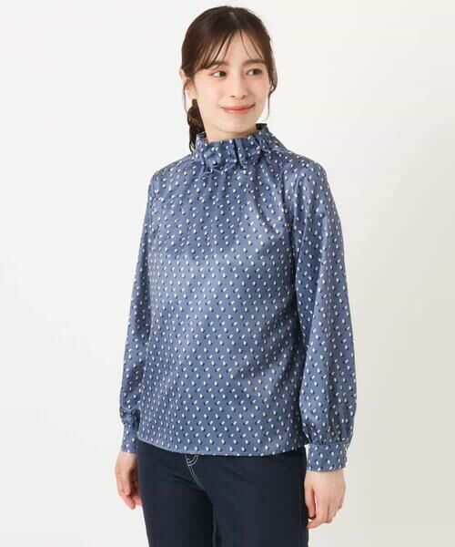 OFUON / オフオン シャツ・ブラウス | 幾何柄スタンドネックブラウス/洗える/WEB限定サイズあり | 詳細24