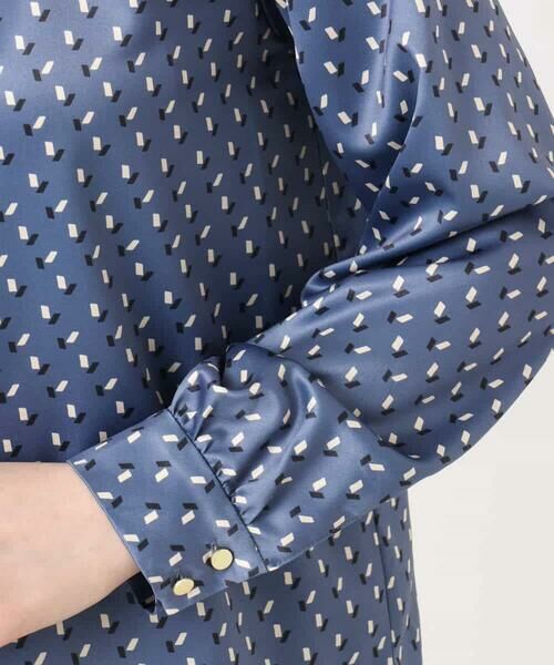 OFUON / オフオン シャツ・ブラウス | 幾何柄スタンドネックブラウス/洗える/WEB限定サイズあり | 詳細29
