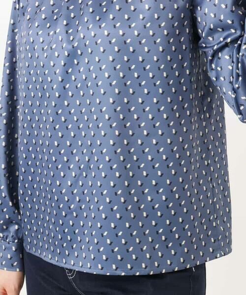 OFUON / オフオン シャツ・ブラウス | 幾何柄スタンドネックブラウス/洗える/WEB限定サイズあり | 詳細30