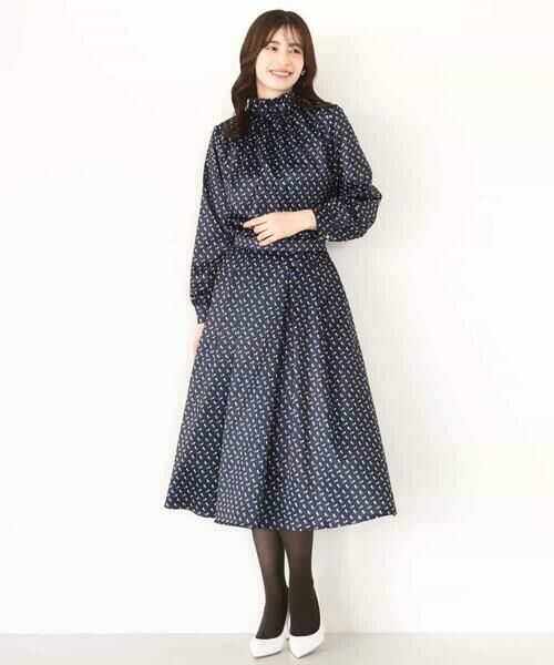 OFUON / オフオン シャツ・ブラウス | 幾何柄スタンドネックブラウス/洗える/WEB限定サイズあり | 詳細7