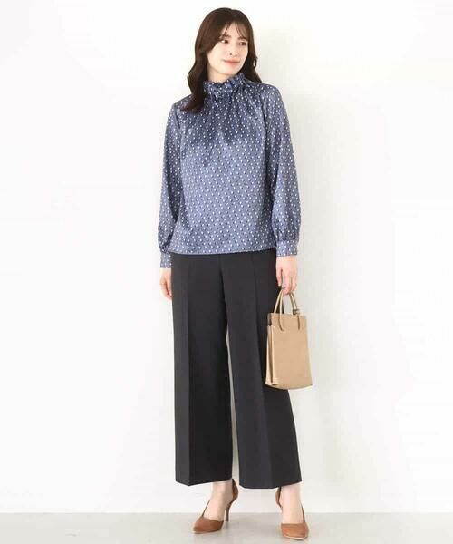 OFUON / オフオン シャツ・ブラウス | 幾何柄スタンドネックブラウス/洗える/WEB限定サイズあり | 詳細9