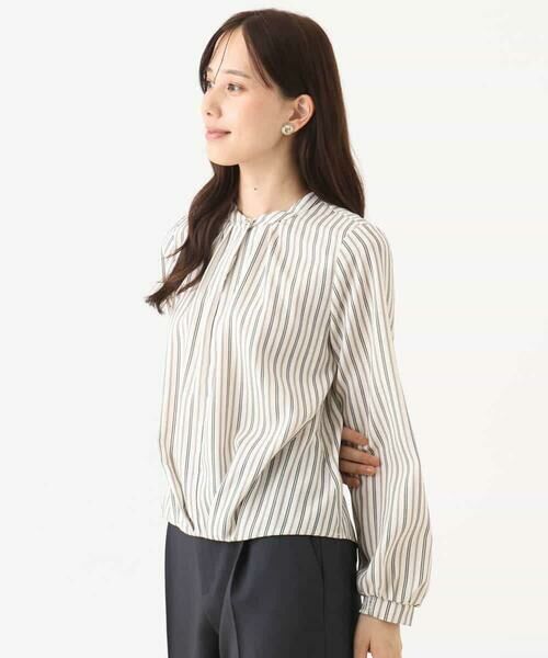 OFUON / オフオン シャツ・ブラウス | フロントタックデザインブラウス/洗える/WEB限定 | 詳細15
