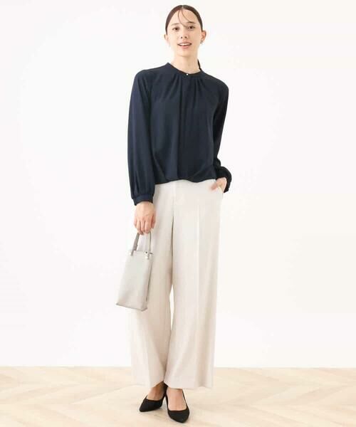 OFUON / オフオン シャツ・ブラウス | フロントタックデザインブラウス/洗える/WEB限定 | 詳細2