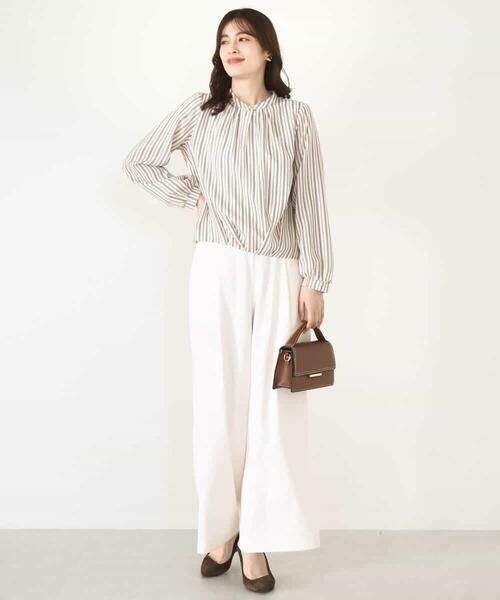 OFUON / オフオン シャツ・ブラウス | フロントタックデザインブラウス/洗える/WEB限定 | 詳細24