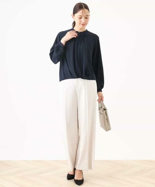 OFUON / オフオン シャツ・ブラウス | フロントタックデザインブラウス/洗える/WEB限定 | 詳細3