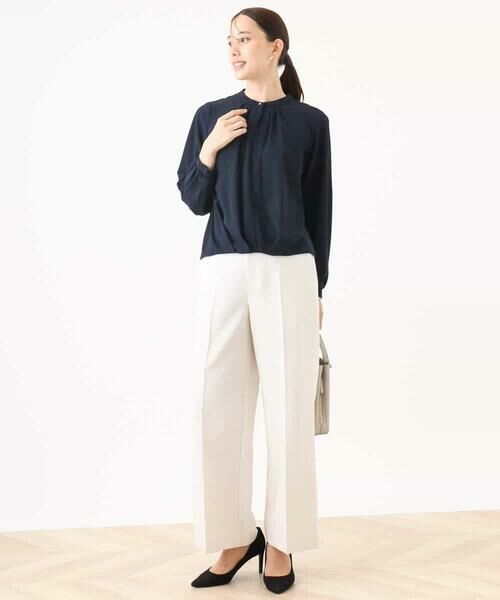 OFUON / オフオン シャツ・ブラウス | フロントタックデザインブラウス/洗える/WEB限定 | 詳細4