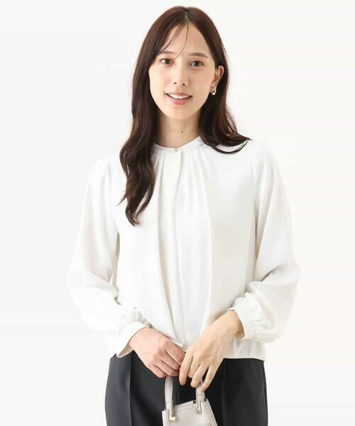 OFUON / オフオン シャツ・ブラウス | フロントタックデザインブラウス/洗える/WEB限定 | 詳細8