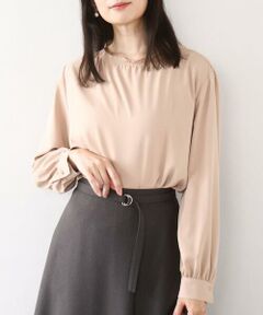 OFUON / オフオン シャツ・ブラウス | シャーリングネックデザインブラウス/洗える/WEB限定サイズあり