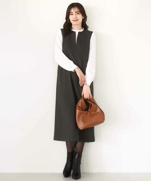 OFUON / オフオン シャツ・ブラウス | シャーリングネックデザインブラウス/洗える/WEB限定サイズあり | 詳細10