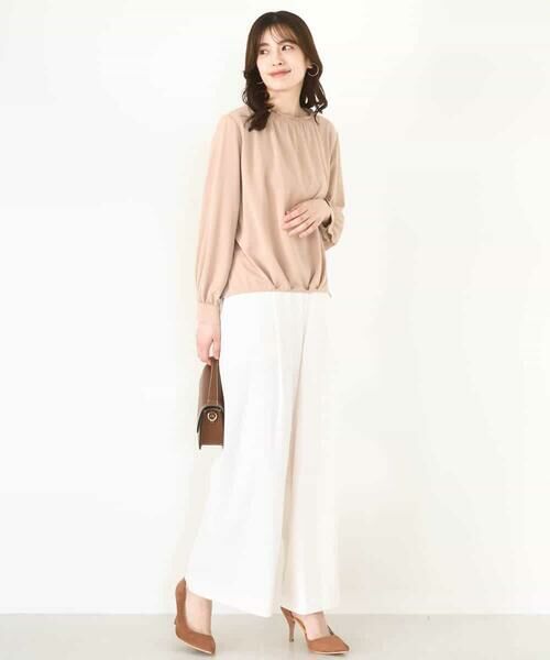 OFUON / オフオン シャツ・ブラウス | シャーリングネックデザインブラウス/洗える/WEB限定サイズあり | 詳細16