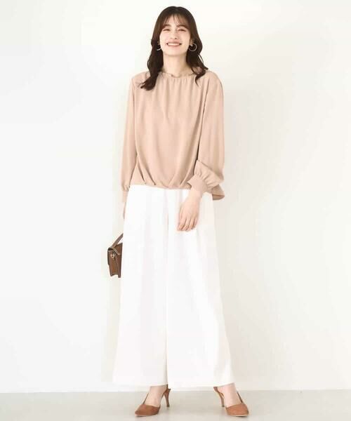 OFUON / オフオン シャツ・ブラウス | シャーリングネックデザインブラウス/洗える/WEB限定サイズあり | 詳細17