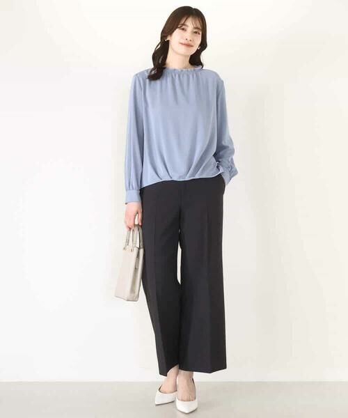 OFUON / オフオン シャツ・ブラウス | シャーリングネックデザインブラウス/洗える/WEB限定サイズあり | 詳細19