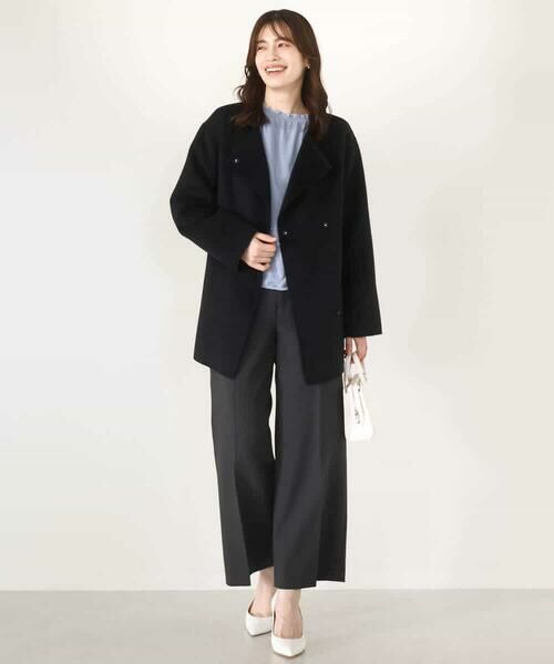 OFUON / オフオン シャツ・ブラウス | シャーリングネックデザインブラウス/洗える/WEB限定サイズあり | 詳細24