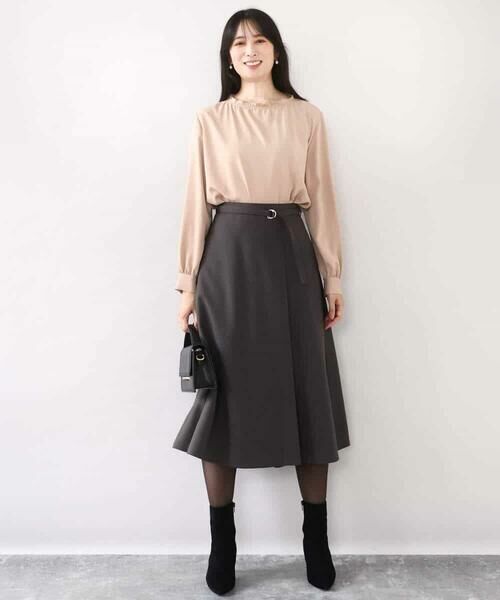 OFUON / オフオン シャツ・ブラウス | シャーリングネックデザインブラウス/洗える/WEB限定サイズあり | 詳細29