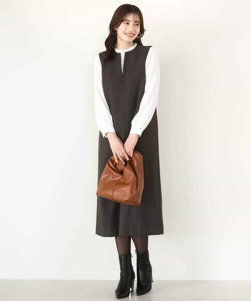 OFUON / オフオン シャツ・ブラウス | シャーリングネックデザインブラウス/洗える/WEB限定サイズあり | 詳細9