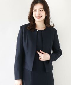 OFUON / オフオン ノーカラージャケット | [セットアップ対応]ノーカラージャケット/洗える/WEB限定サイズあり