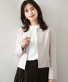 OFUON / オフオン ノーカラージャケット | [セットアップ対応]ノーカラージャケット/洗える/WEB限定サイズあり