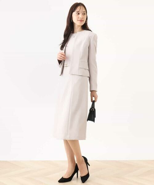 OFUON / オフオン ノーカラージャケット | [セットアップ対応]ノーカラージャケット/洗える/WEB限定サイズあり | 詳細12