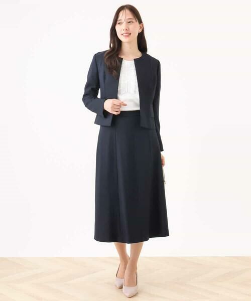 OFUON / オフオン ノーカラージャケット | [セットアップ対応]ノーカラージャケット/洗える/WEB限定サイズあり | 詳細2