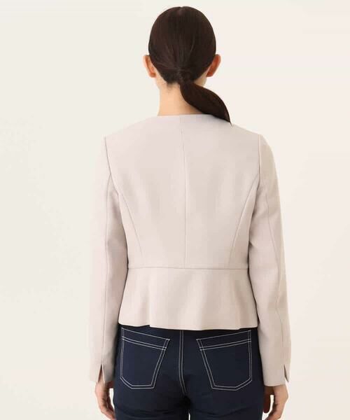 OFUON / オフオン ノーカラージャケット | [セットアップ対応]ノーカラージャケット/洗える/WEB限定サイズあり | 詳細23