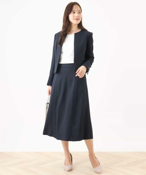 OFUON / オフオン ノーカラージャケット | [セットアップ対応]ノーカラージャケット/洗える/WEB限定サイズあり | 詳細3