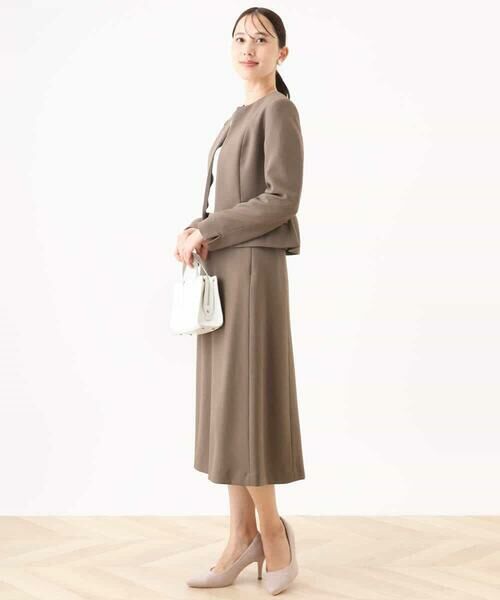 OFUON / オフオン ノーカラージャケット | [セットアップ対応]ノーカラージャケット/洗える/WEB限定サイズあり | 詳細8