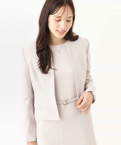 OFUON / オフオン ノーカラージャケット | [セットアップ対応]ノーカラージャケット/洗える/WEB限定サイズあり | 詳細9