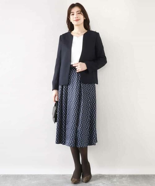 OFUON / オフオン ノーカラージャケット | [セットアップ対応]カラーレスジャケット/洗える/WEB限定サイズあり | 詳細16