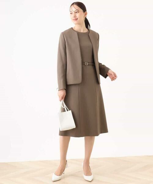 OFUON / オフオン ノーカラージャケット | [セットアップ対応]カラーレスジャケット/洗える/WEB限定サイズあり | 詳細2