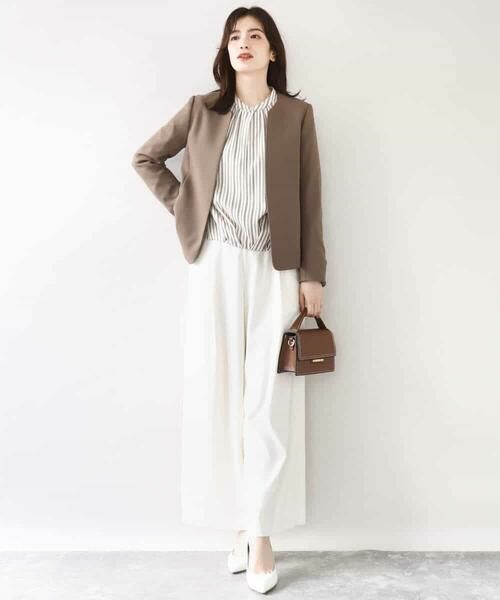 OFUON / オフオン ノーカラージャケット | [セットアップ対応]カラーレスジャケット/洗える/WEB限定サイズあり | 詳細24