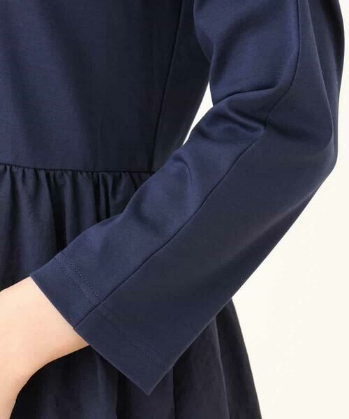 OFUON / オフオン ロング・マキシ丈ワンピース | ギャザースリーブドッキングワンピース/洗える/WEB限定サイズあり | 詳細14