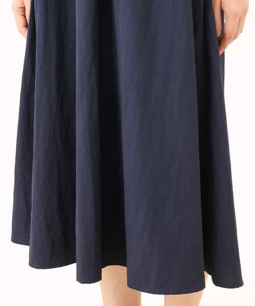 OFUON / オフオン ロング・マキシ丈ワンピース | ギャザースリーブドッキングワンピース/洗える/WEB限定サイズあり | 詳細16