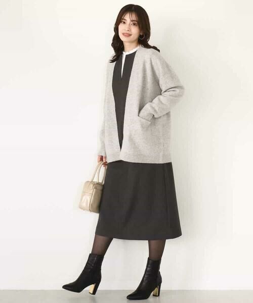 OFUON / オフオン ロング・マキシ丈スカート | キーネックデザインジャンパースカート/洗える/WEB限定サイズあり | 詳細8