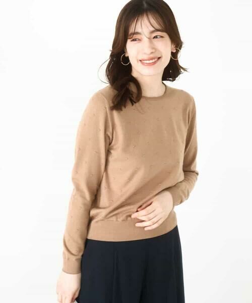 OFUON / オフオン ニット・セーター | ドット柄コンパクトニットプルオーバー/洗える/WEB限定サイズあり | 詳細19