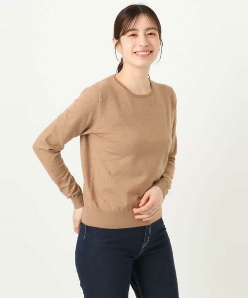 OFUON / オフオン ニット・セーター | ドット柄コンパクトニットプルオーバー/洗える/WEB限定サイズあり | 詳細26