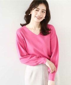 ベーシックVネックニット/洗える/WEB限定サイズあり