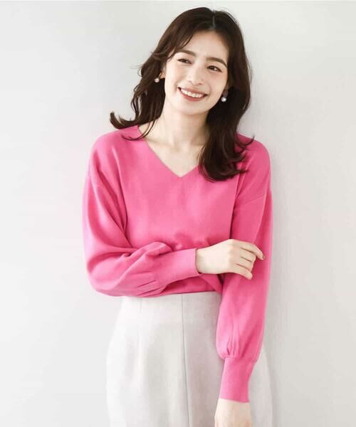 OFUON / オフオン ニット・セーター | ベーシックVネックニット/洗える/WEB限定サイズあり | 詳細23