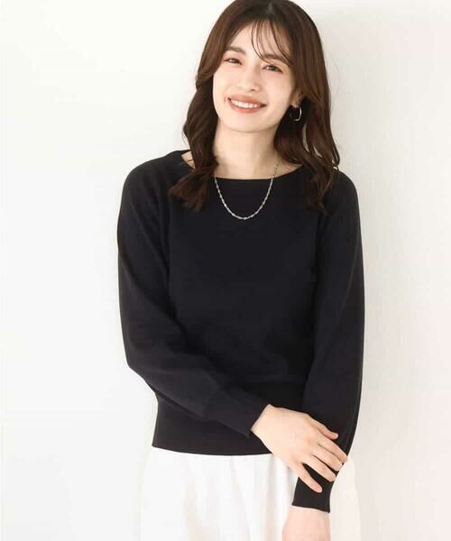 OFUON / オフオン ニット・セーター | ベーシックボートネックニット/洗える/WEB限定サイズあり | 詳細1