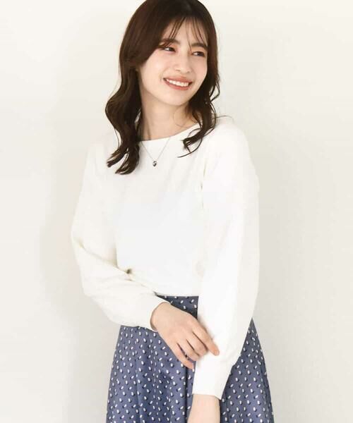 OFUON / オフオン ニット・セーター | ベーシックボートネックニット/洗える/WEB限定サイズあり | 詳細12