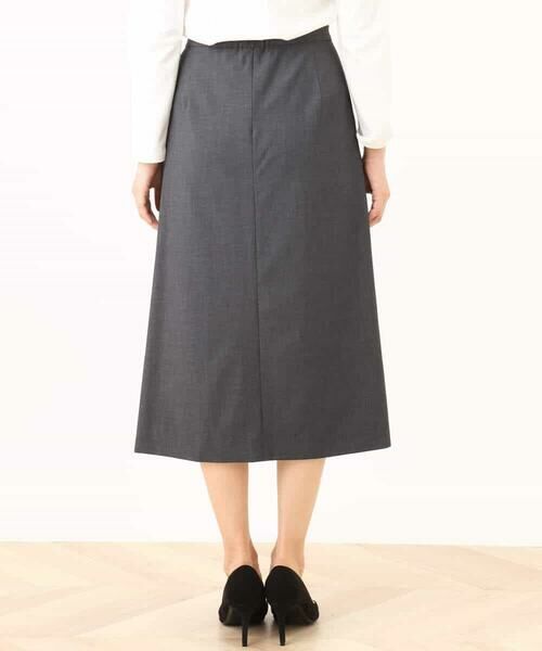 OFUON / オフオン ロング・マキシ丈スカート | シフォンプリーツスリットデザインスカート/洗える | 詳細21