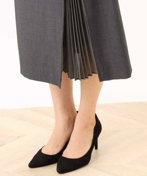 OFUON / オフオン ロング・マキシ丈スカート | シフォンプリーツスリットデザインスカート/洗える | 詳細26