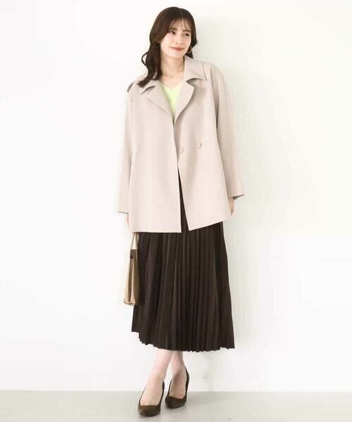 OFUON / オフオン ロング・マキシ丈スカート | ピーチサテンプリーツスカート/洗える | 詳細12