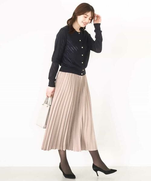 OFUON / オフオン ロング・マキシ丈スカート | ピーチサテンプリーツスカート/洗える | 詳細19