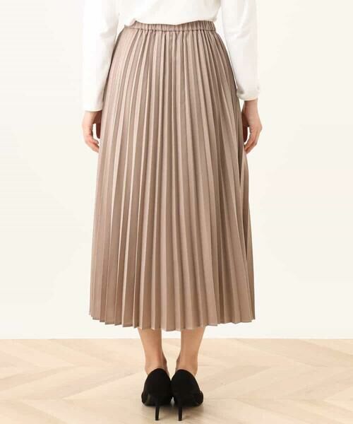 OFUON / オフオン ロング・マキシ丈スカート | ピーチサテンプリーツスカート/洗える | 詳細24